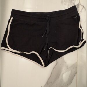 Black Lounge Shorts with White Trim
